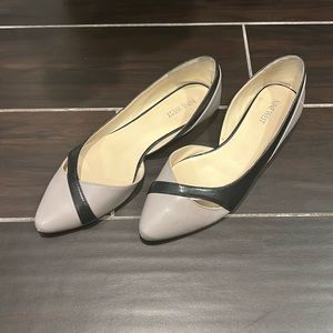 Nine West leather two tone flats
